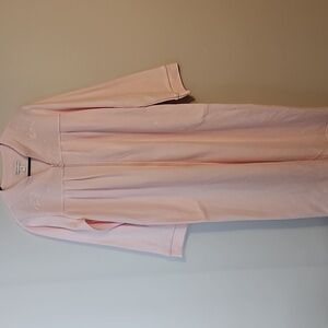 Miss Elaine Quilted Long Zipper Robe Pink Size Medium
